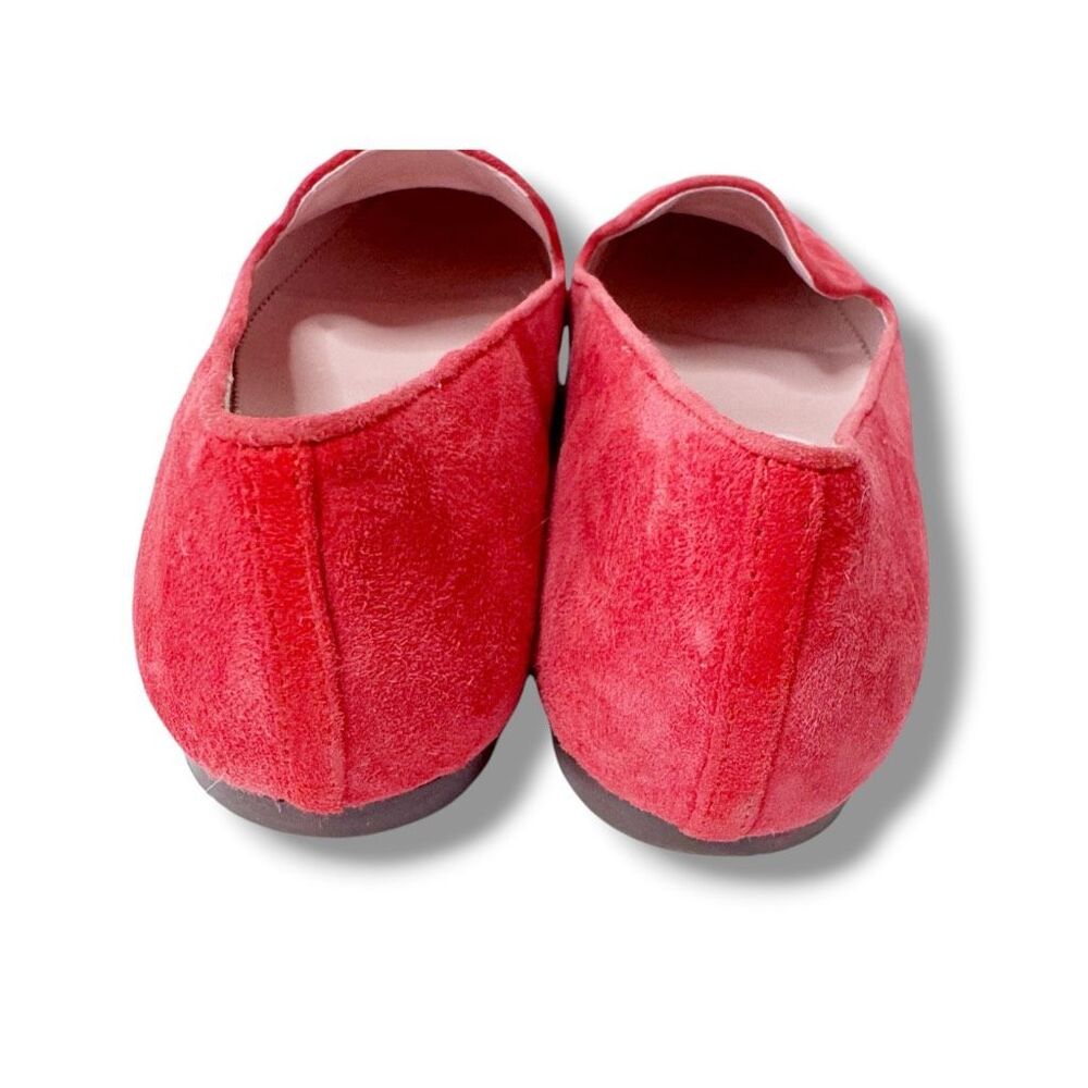 J.Crew Cecile Smoking Slipper Loafer in Fiery Sunset Red Suede Leather Women’s 7 - Picture 4 of 10